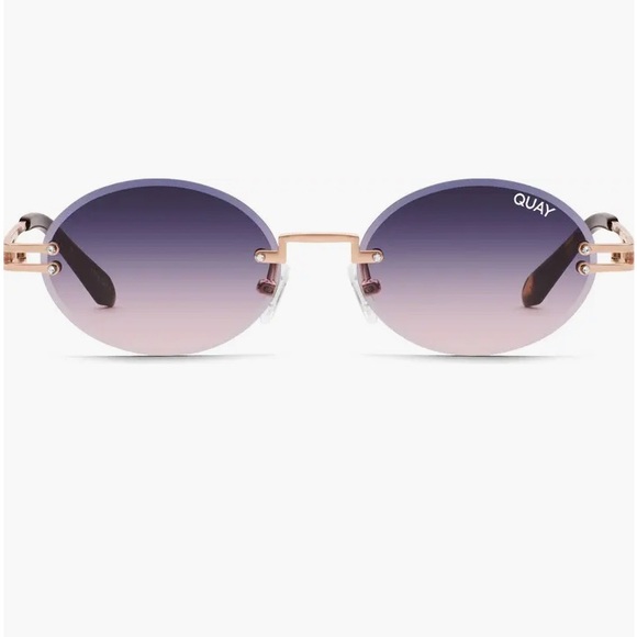 Quay Australia Accessories - Quay Literally Obsessed Oval Sunglasses Rose Gold Multi NEW!
